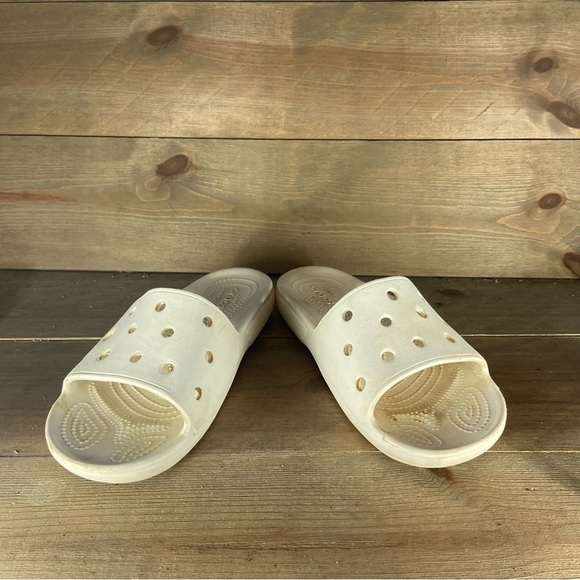 Crocs classic womens size 9 shoes white rubber slip on slide sandals - Picture 3 of 8
